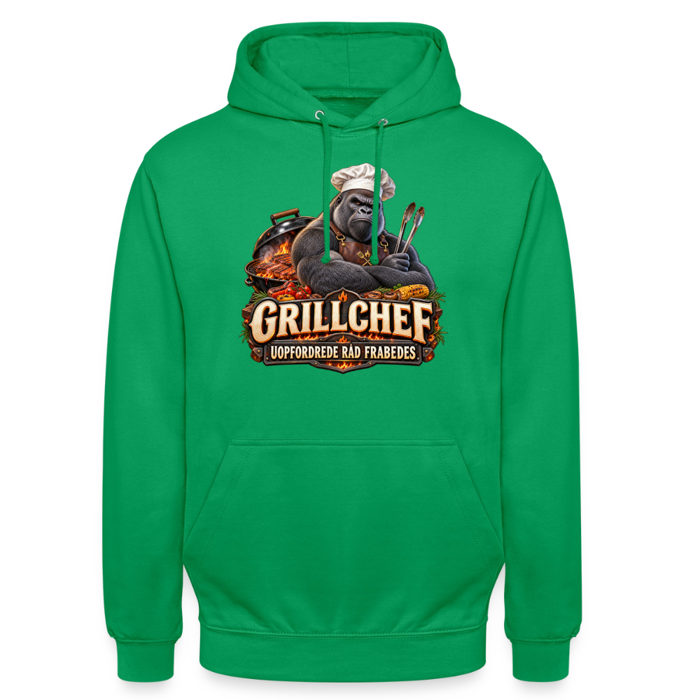 CityShirts - Hoodie - Grillchef – Uopfordrede råd frabedes - CS047 - kelly grøn