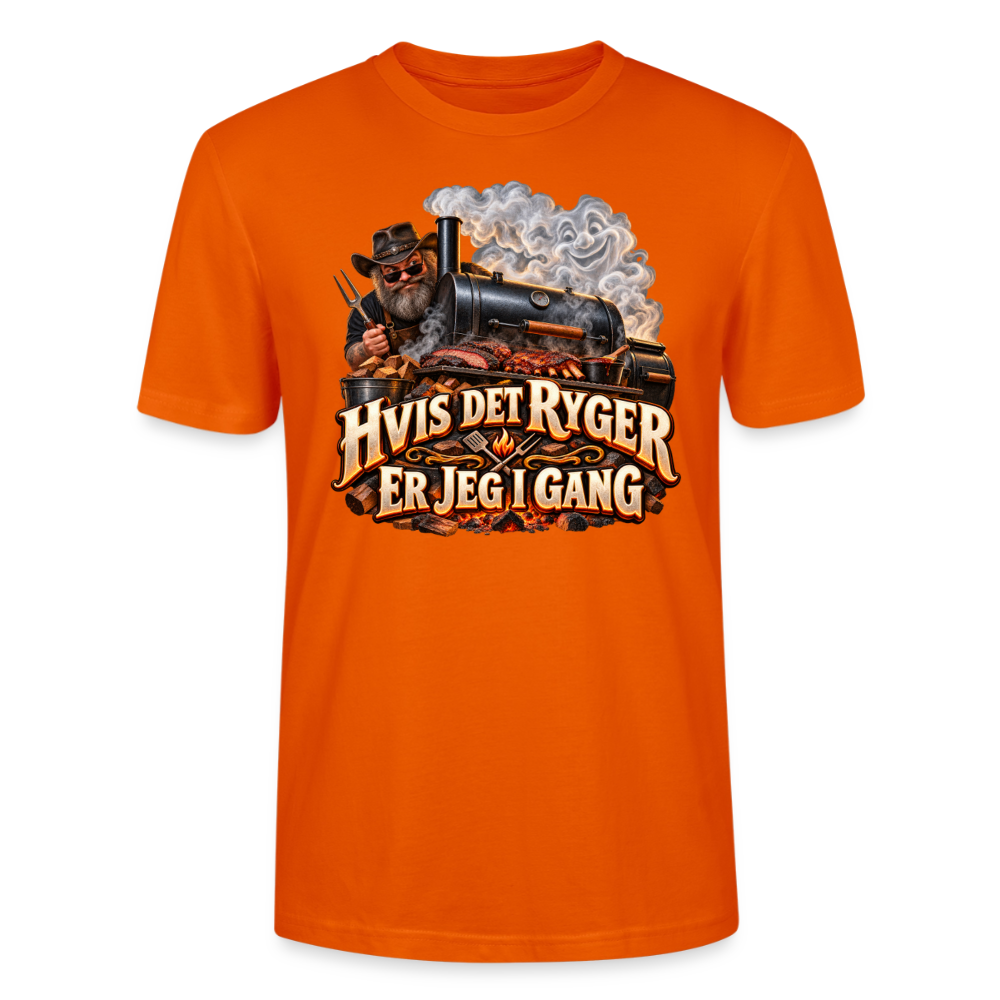 CityShirts - T-shirt - Hvis det ryger, er jeg i gang - CS051 - mørk orange