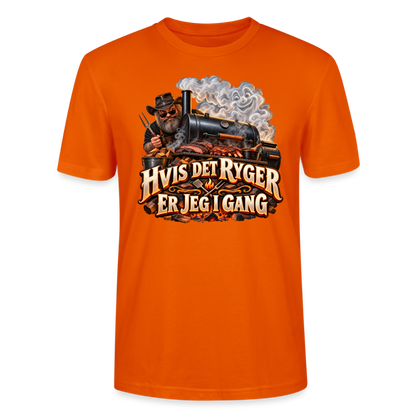 CityShirts - T-shirt - Hvis det ryger, er jeg i gang - CS051 - mørk orange