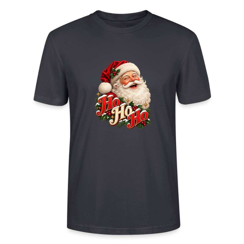 CityShirts - T-shirt - Ho Ho Ho – julemandens grin - CS063 - mørk gråblå
