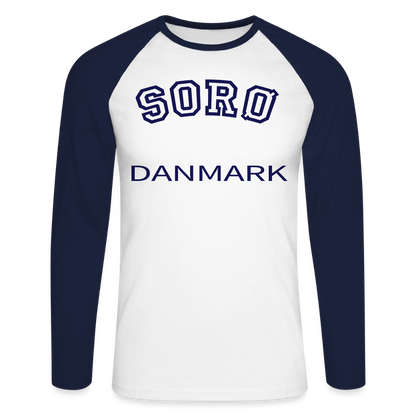 CityShirt - Baseball T-Shirt - Sorø - hvid/marineblå
