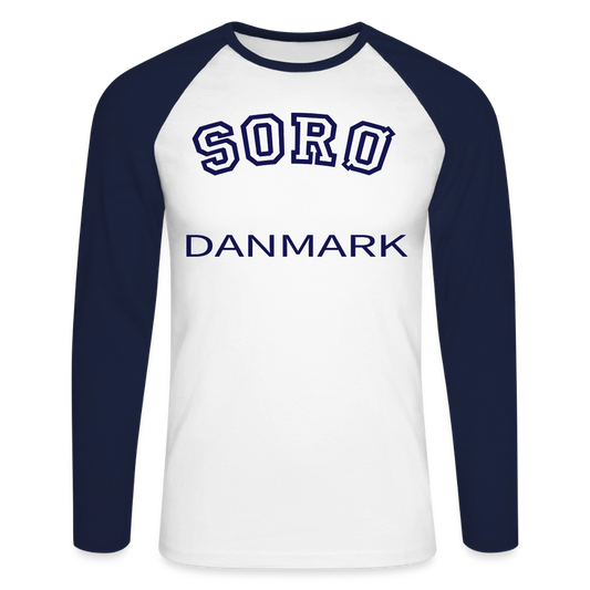 CityShirt - Baseball T-Shirt - Sorø - hvid/marineblå