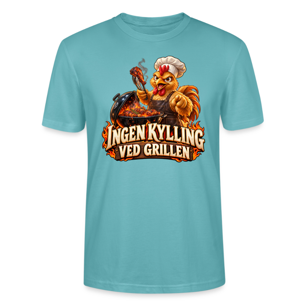 CityShirts - T-shirt - Ingen kylling ved grillen - CS054 - pastelturkis