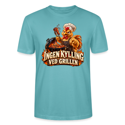 CityShirts - T-shirt - Ingen kylling ved grillen - CS054 - pastelturkis