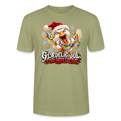 CityShirts - T-shirt - Glædelig jul, for helvede – julegås - CS025 - grågrøn