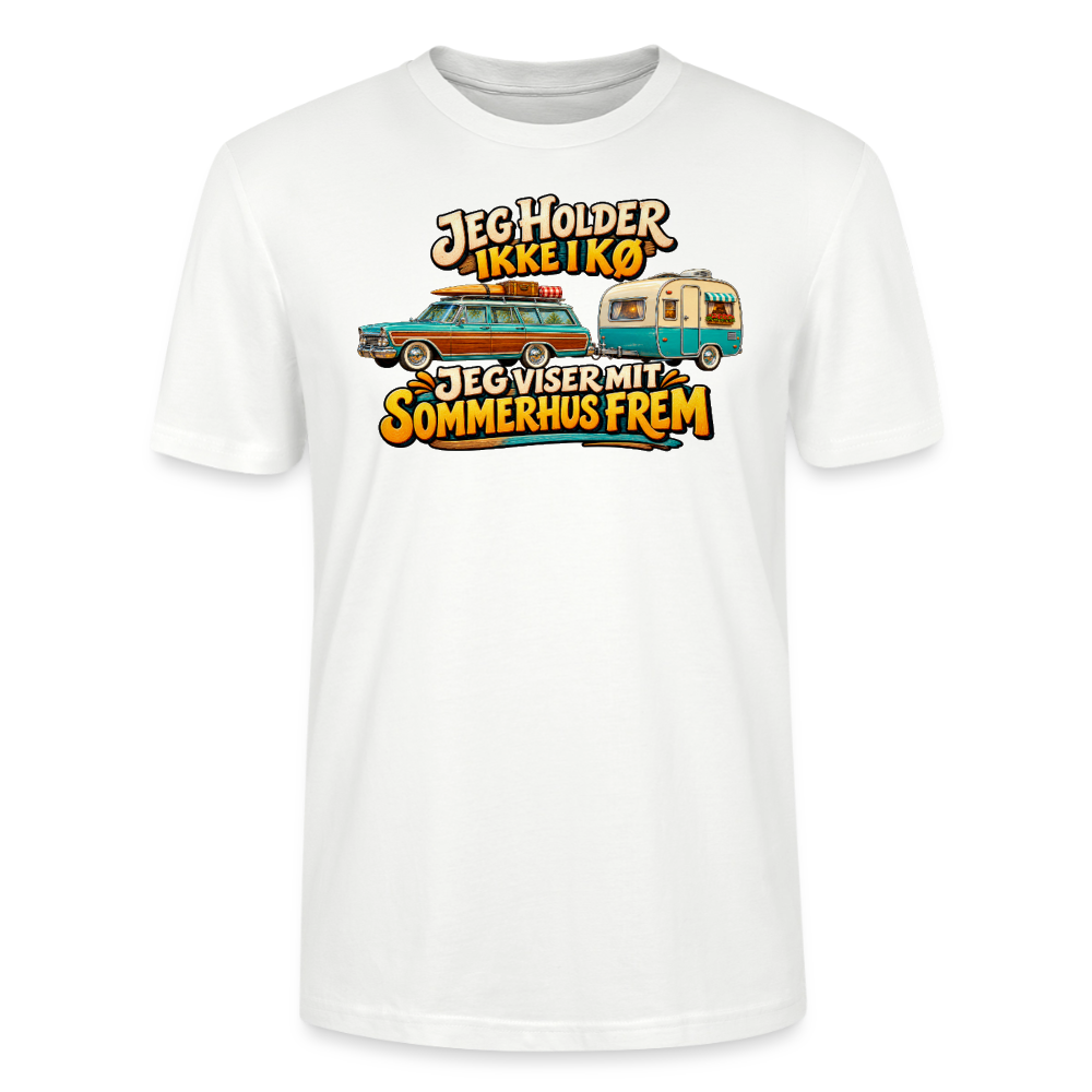 CityShirts - T-shirt - Jeg holder ikke i kø – Jeg viser mit sommerhus frem - CS034 - hvid