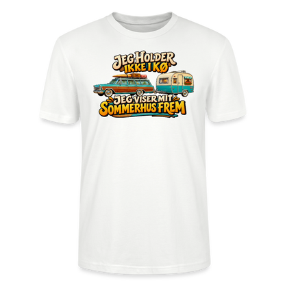 CityShirts - T-shirt - Jeg holder ikke i kø – Jeg viser mit sommerhus frem - CS034 - hvid