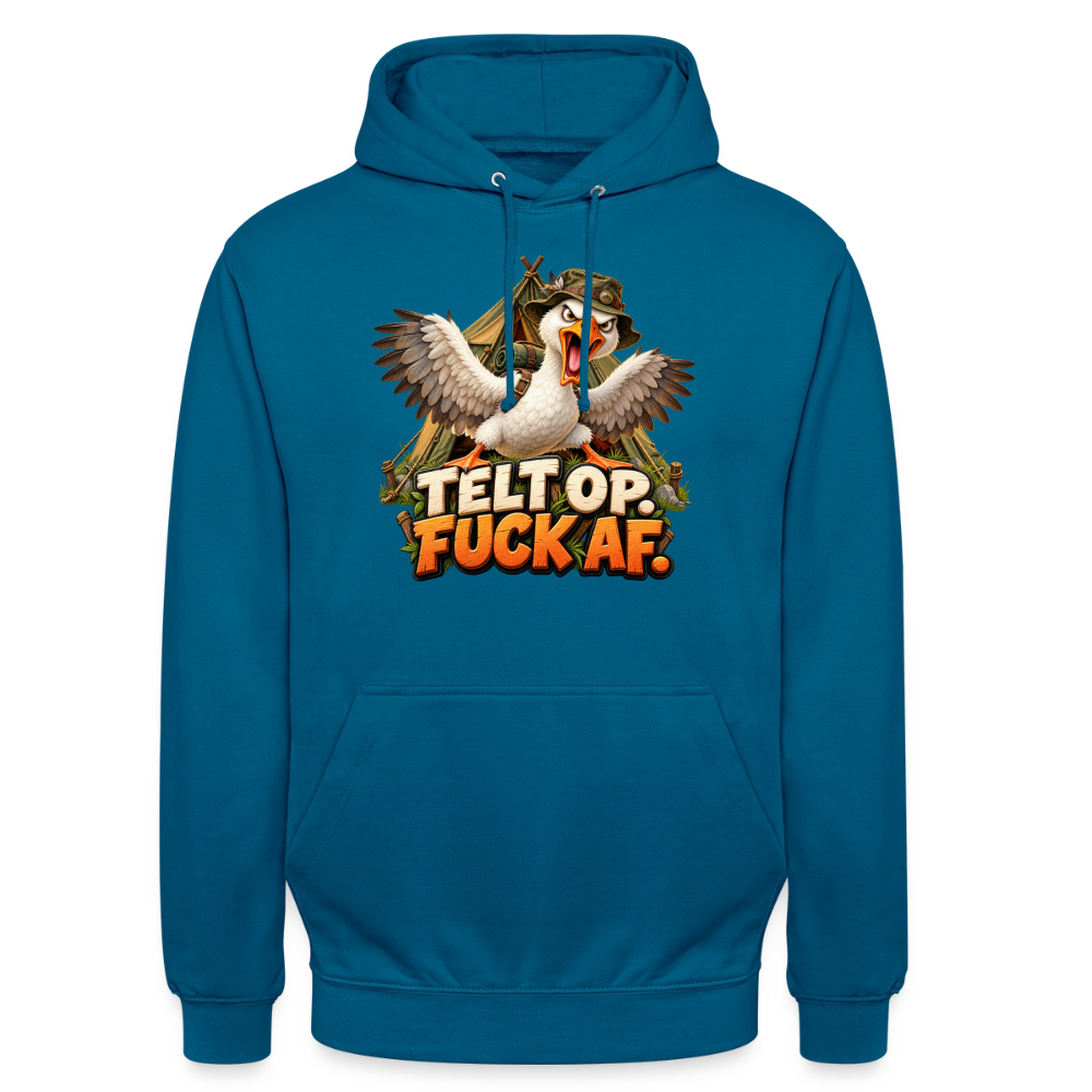 CityShirts - Hoodie - Telt op. Fuck af. - CS037 - dybt havblå 