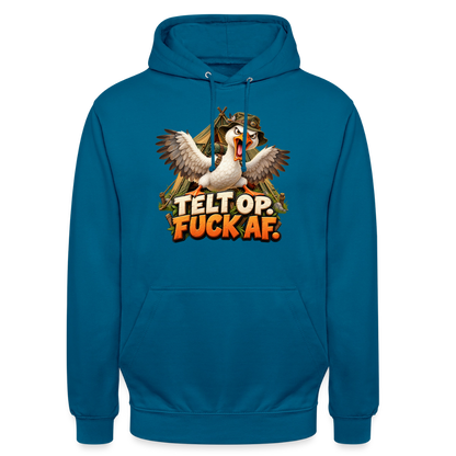 CityShirts - Hoodie - Telt op. Fuck af. - CS037 - dybt havblå 