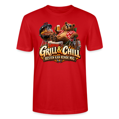 CityShirts - T-shirt - Grill & Chill – Resten kan rende mig - CS049 - rød
