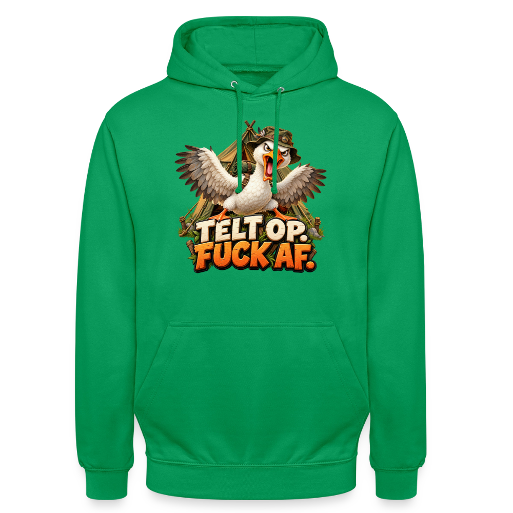 CityShirts - Hoodie - Telt op. Fuck af. - CS037 - kelly grøn