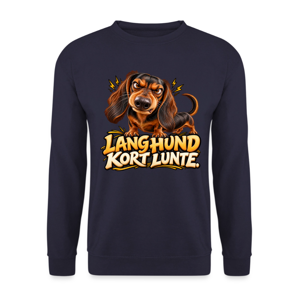 CityShirts - Sweatshirt - Lang Hund – Kort Lunte - CS026 - marineblå