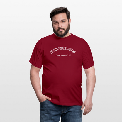 Herre-T-shirt - København - teglrød