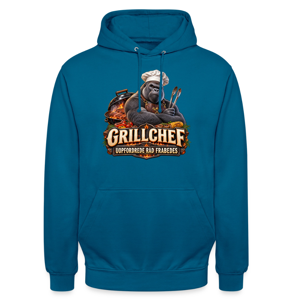 CityShirts - Hoodie - Grillchef – Uopfordrede råd frabedes - CS047 - dybt havblå 