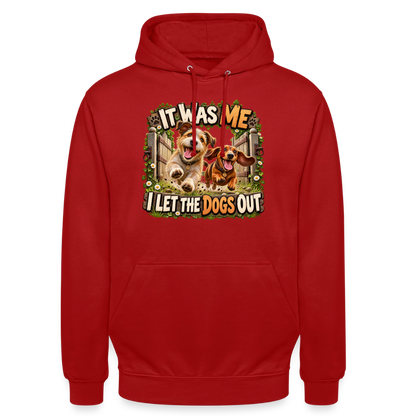 CityShirts - Hoodie - It was me – I let the dogs out - CS013 - rød