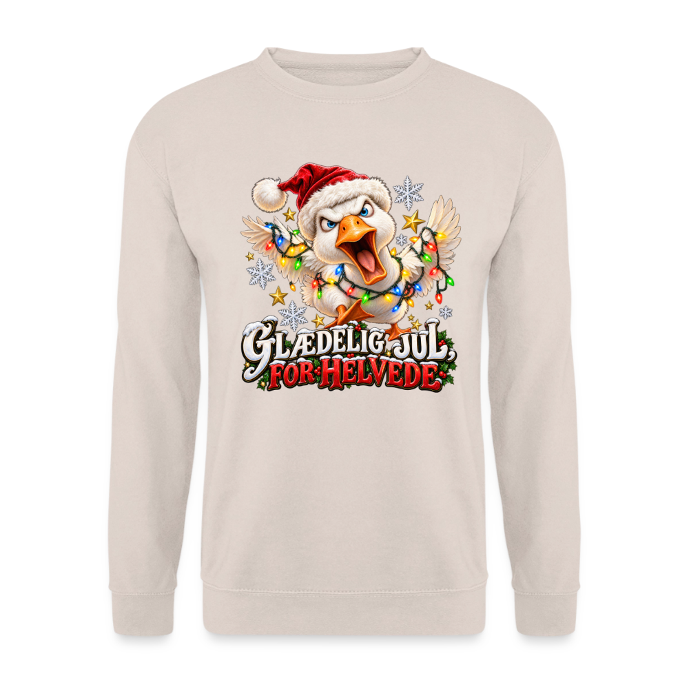 CityShirts - Sweatshirt - Glædelig jul, for helvede – julegås - CS025 - sand