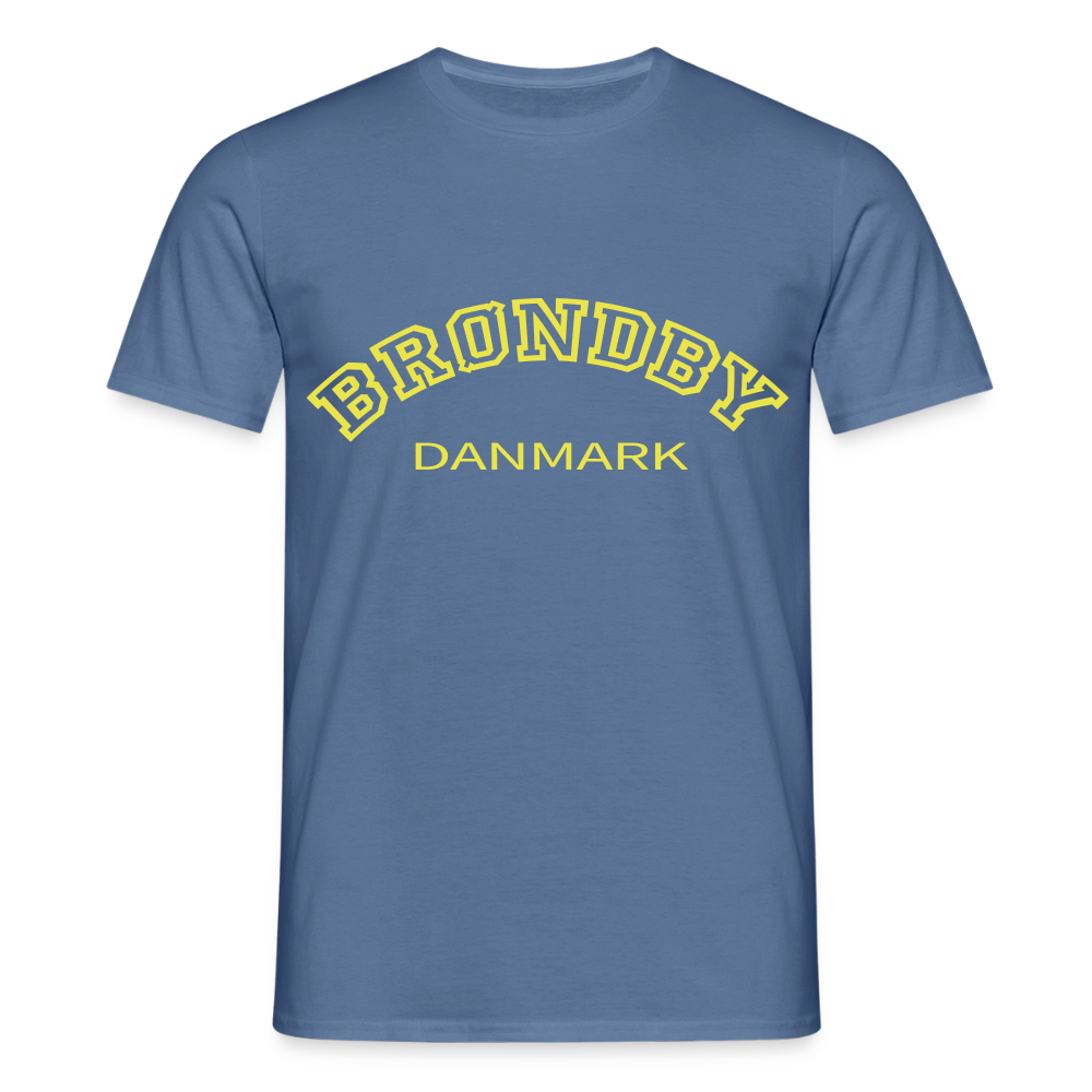Herre-T-shirt - Brøndby - dueblå 