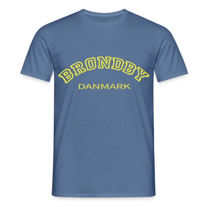 Herre-T-shirt - Brøndby - dueblå 