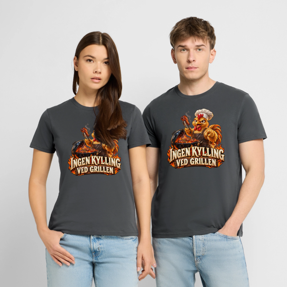 CityShirts - T-shirt - Ingen kylling ved grillen - CS054 - charcoal