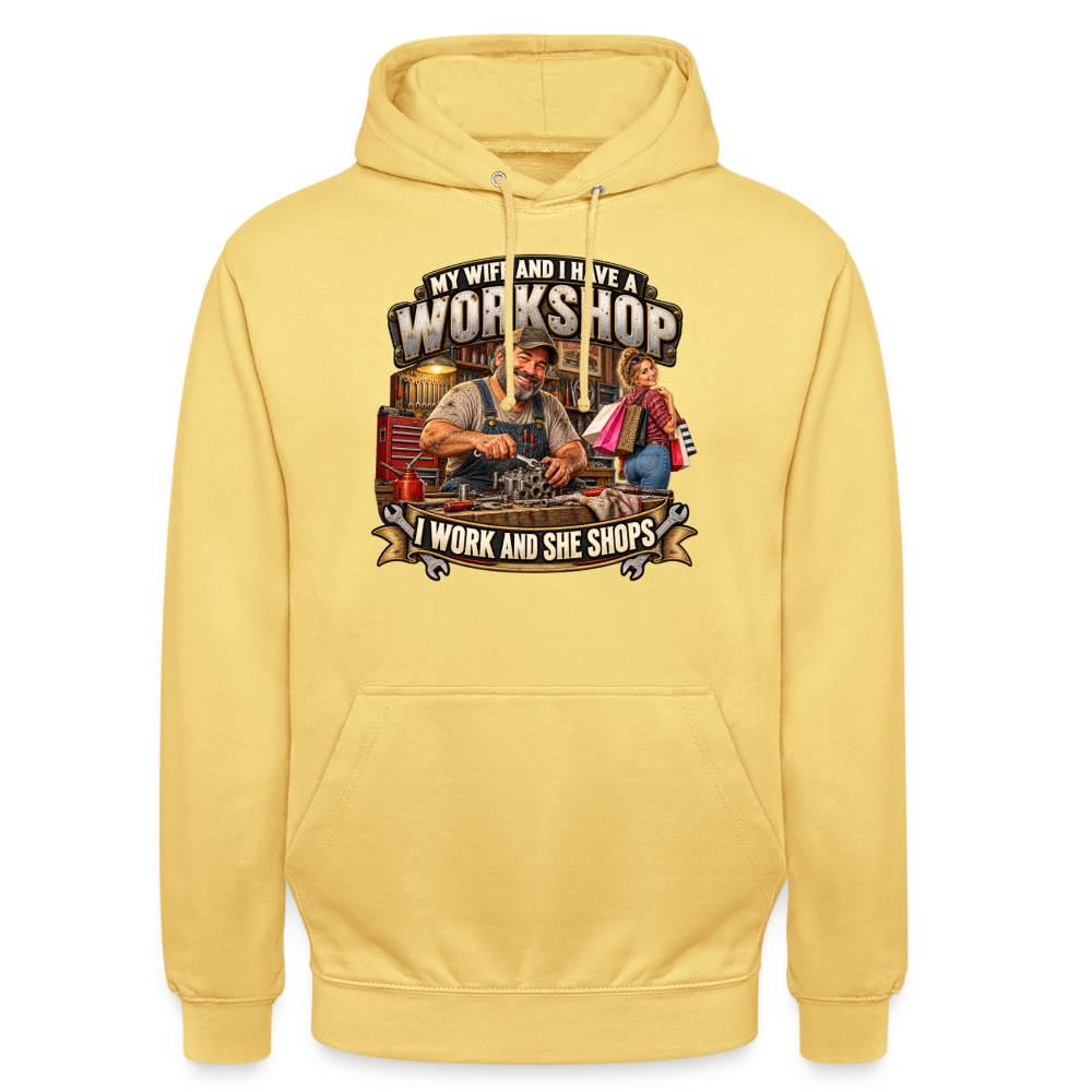 CityShirts - Hoodie - Workshop – I work and she shops - CS021 - citrongul